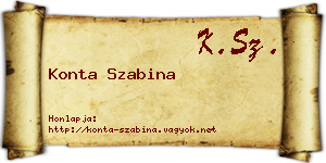 Konta Szabina névjegykártya